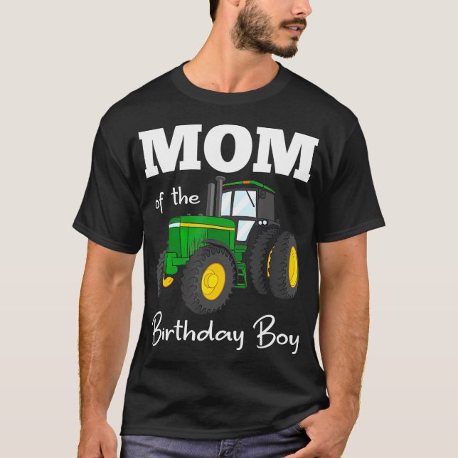 Camiseta Mamá Del Fiesta De La Granja De Tractores De Cumpl (Anverso)