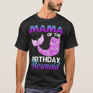 Camiseta MAMA del Fiesta de la sirena de cumpleaños