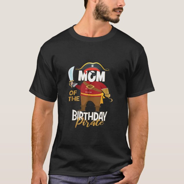 Camiseta Mamá Del Fiesta Del Mapa Del Tesoro De Niños Pirat (Anverso)