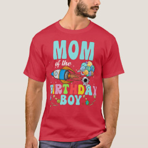 Camiseta Mamá Del Fiesta Espacial Astronauta De Cumpleaños