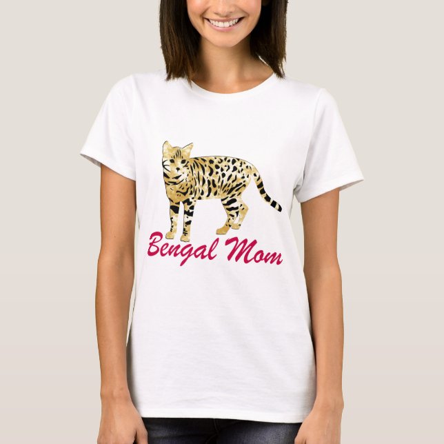 Camiseta Mamá del gato de Bengala (Anverso)