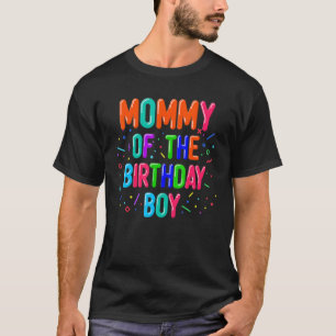 Camiseta Mamá del globo de cumpleaños familia coincidente