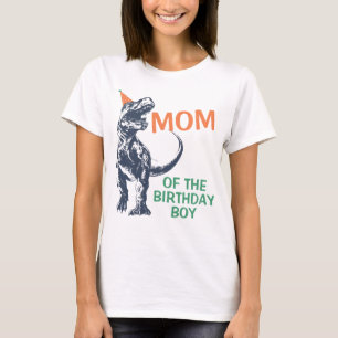 Camiseta Mamá del gorra del fiesta de T-Rex del dinosaurio