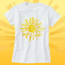 Camiseta Mamá del hijo solárium amarillo con ducha de bebé