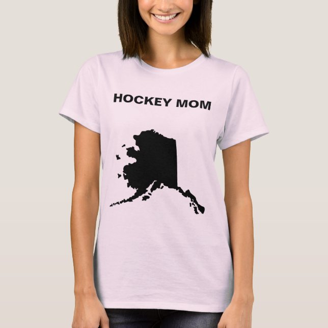 Camiseta Mamá del hockey de Alaska (Anverso)