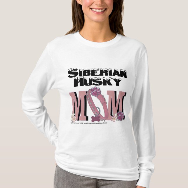 Camiseta MAMÁ del husky siberiano (Anverso)