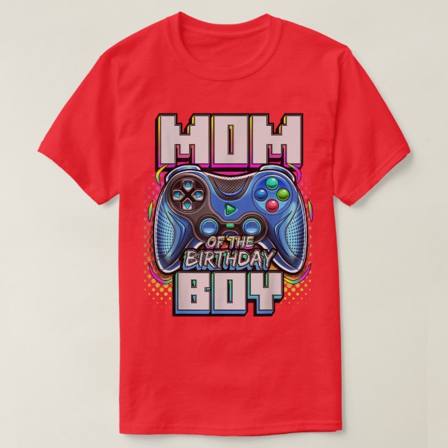 Camiseta Mamá del juego de video de natación del niño cumpl (Diseño del anverso)