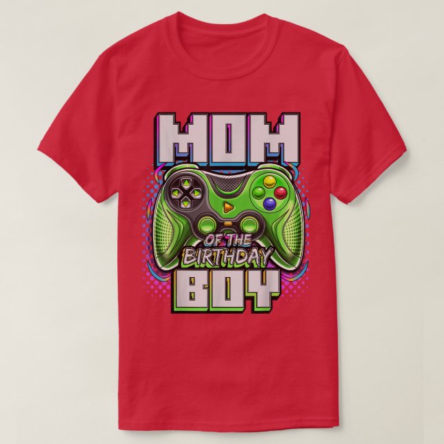 Camiseta Mamá del juego de video de natación del niño cumpl (Diseño del anverso)