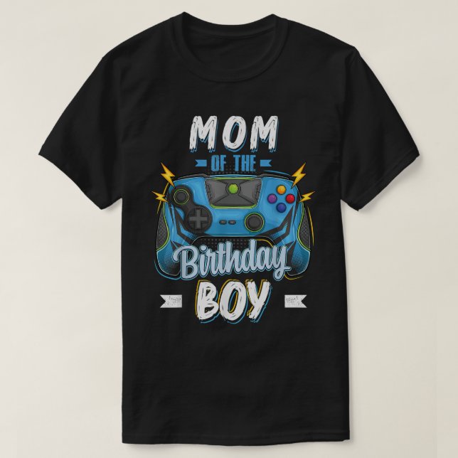 Camiseta Mamá del juego de video familiar Birthday Matching (Diseño del anverso)