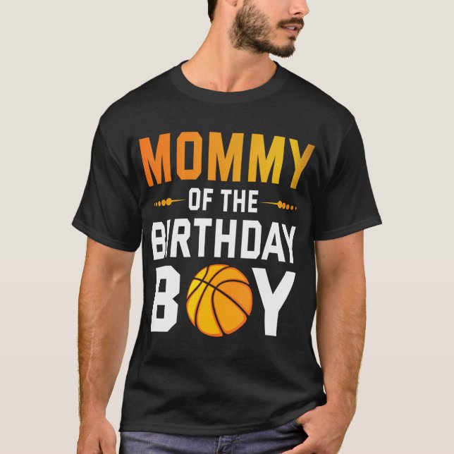 Camiseta Mamá Del Jugador De Baloncesto De Cumpleaños Feliz (Anverso)