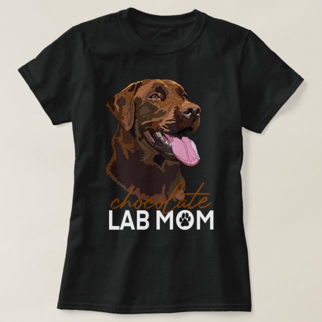 Camiseta Mamá del Laboratorio de Chocolate recuperadora de  (Diseño del anverso)