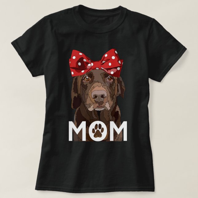 Camiseta Mamá del Laboratorio de Chocolate recuperadora de  (Diseño del anverso)