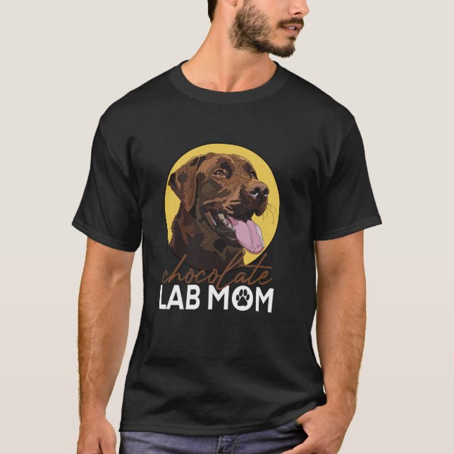 Camiseta Mamá del Laboratorio de Chocolate recuperadora de  (Anverso)