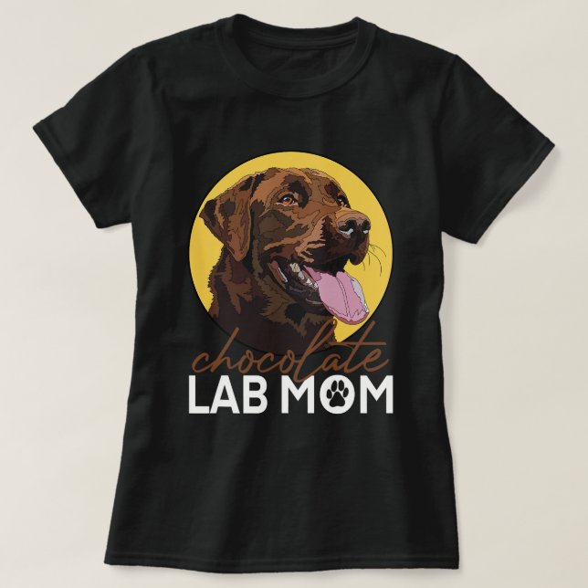 Camiseta Mamá del Laboratorio de Chocolate recuperadora de  (Diseño del anverso)