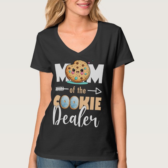 Camiseta Mamá Del Líder Del Scout Cookie Dealer 5 (Anverso)