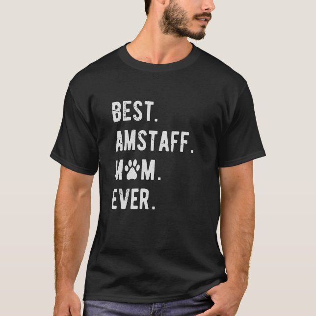 Camiseta Mamá del mejor AmStaff Amstaff Mama Staffordshire  (Anverso)