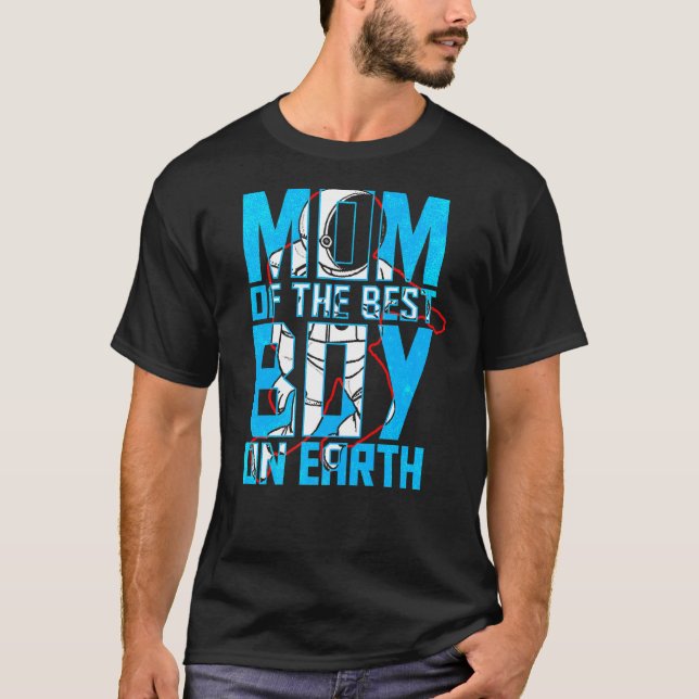 Camiseta Mamá Del Mejor Niño En El Espacio De Astronautas B (Anverso)