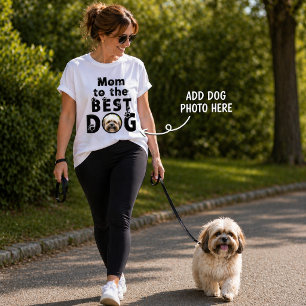 Camiseta Mamá del Mejor Perro Foto Personalizada
