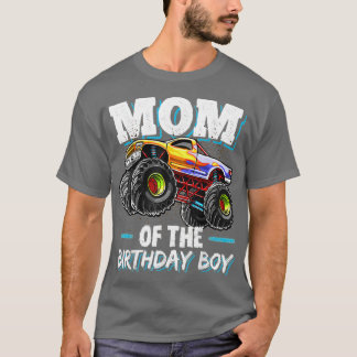 Camiseta Mamá del Monstruo del Cumpleaños Camión Cumpleaños