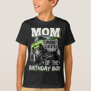 Camiseta Mamá del Monstruo del Cumpleaños Camión Cumpleaños