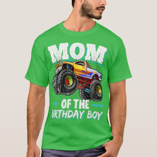 Camiseta Mamá Del Monstruo Del Nacimiento Camión Cumpleaños