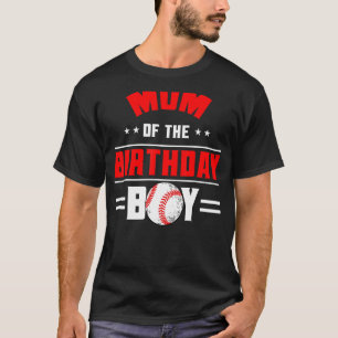 Camiseta Mamá Del Nacimiento Niño Béisbol Tema Familia Bday