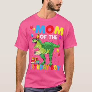 Camiseta Mamá Del Nacimiento Niño Dinosaurio Parte Del Cump