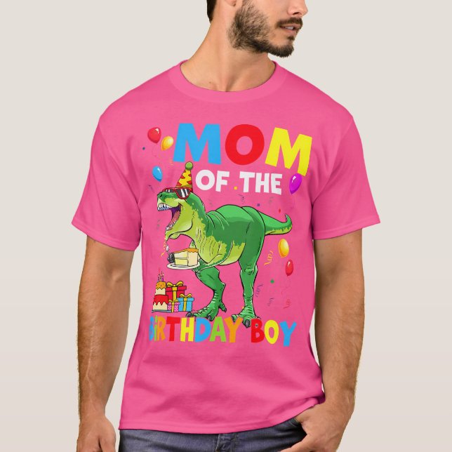 Camiseta Mamá Del Nacimiento Niño Dinosaurio Parte Del Cump (Anverso)