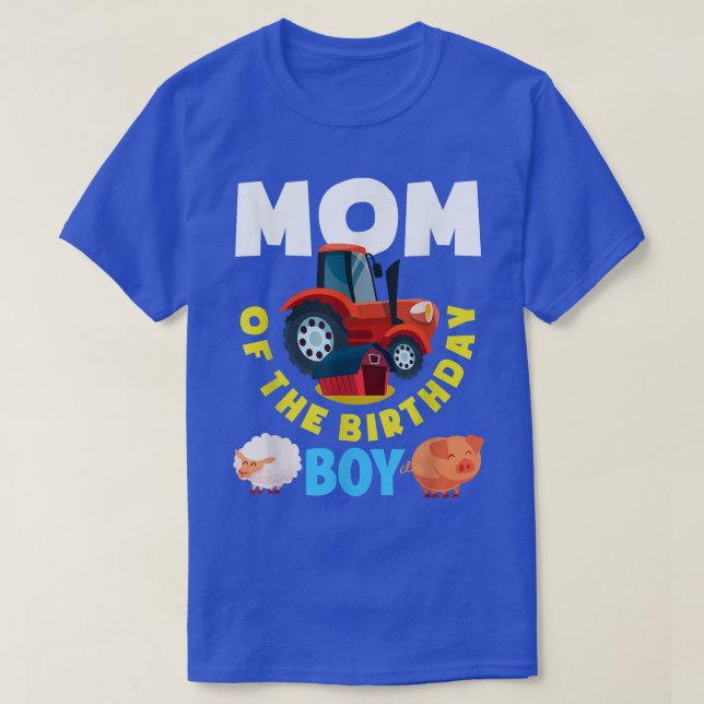 Camiseta Mamá Del Nacimiento Niño Granjero Tractor Nacido (Diseño del anverso)