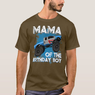 Camiseta Mamá Del Nacimiento Niño Monstruo Camión Cumpleaño