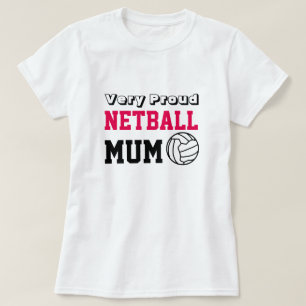 Camiseta Mamá del Netball del diseño de la bola de la
