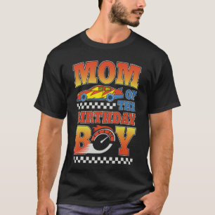 Camiseta Mamá Del Niño Cumpleañero Piloto De Carreras Cumpl