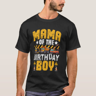 Camiseta Mamá Del Niño Cumpleañero Tema Construcción Fiesta