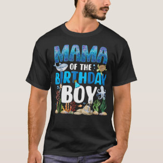 Camiseta Mamá Del Niño Cumpleaños Animales Marinos Acuario