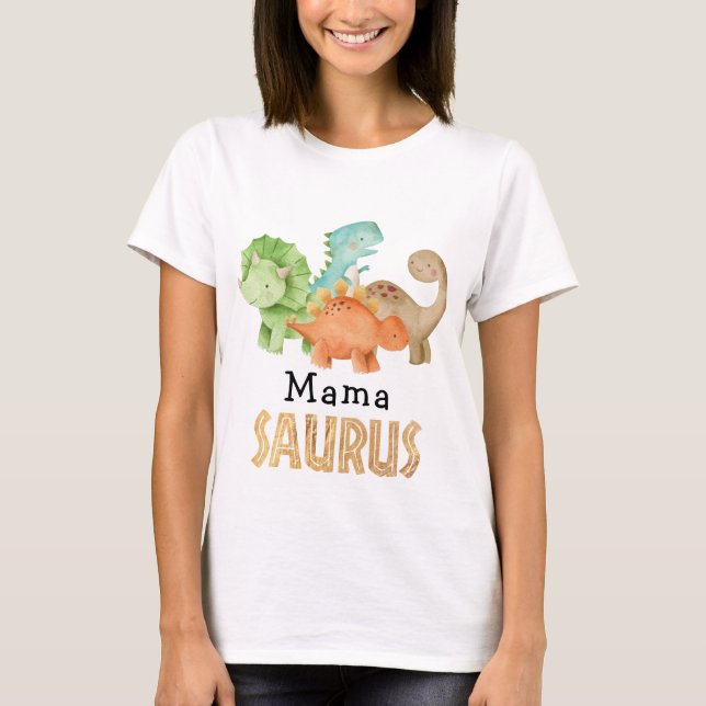 Camiseta Mamá del niño cumpleaños Mama Saurus T-Shirt (Anverso)