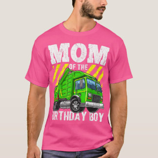 Camiseta Mamá del niño de cumpleaños Camión de basura a jue