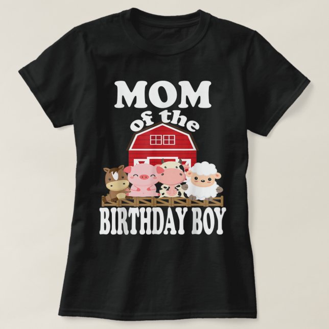 Camiseta Mamá Del Niño De Cumpleaños Cultivando Animales (Diseño del anverso)