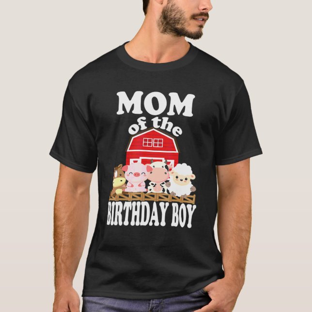 Camiseta Mamá Del Niño De Cumpleaños Cultivando Animales Po (Anverso)