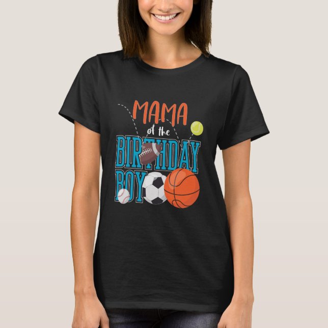Camiseta Mamá Del Niño De Cumpleaños Deportiva Familia Pare (Anverso)