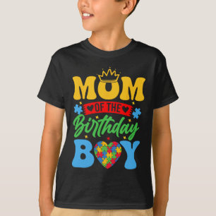 Camiseta Mamá Del Niño De Cumpleaños El Autismo Ama El Auti