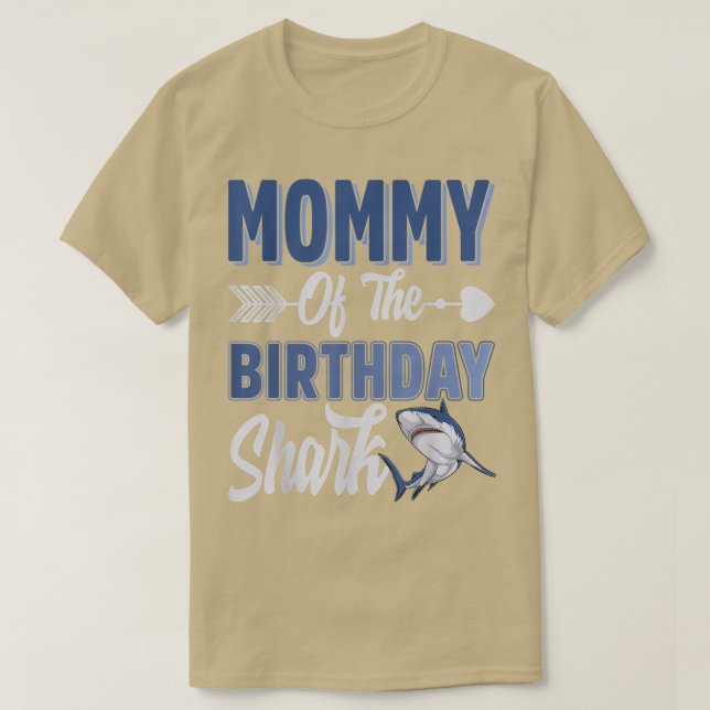 Camiseta Mamá Del Niño De Cumpleaños Fama Del Océano Tiburó (Diseño del anverso)