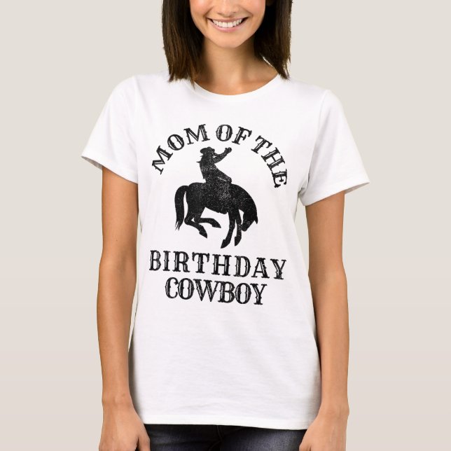Camiseta Mamá del niño de cumpleaños - Fiesta de rodeo occi (Anverso)