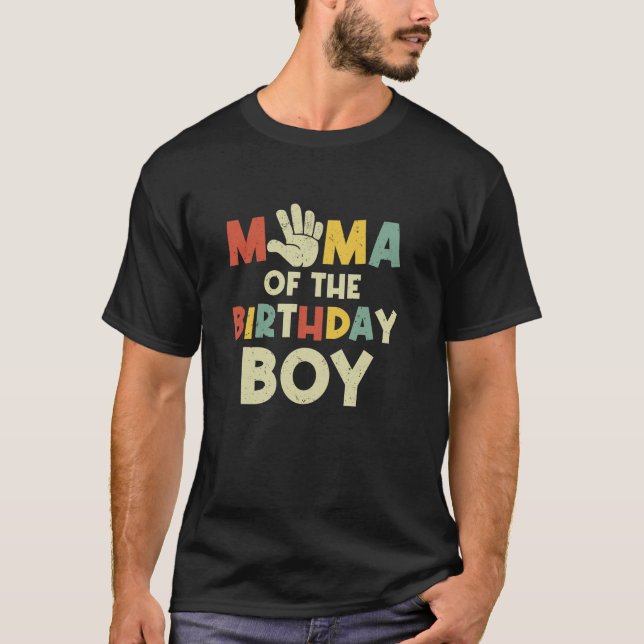 Camiseta Mamá Del Niño De Cumpleaños Hola A Los Cinco Años (Anverso)