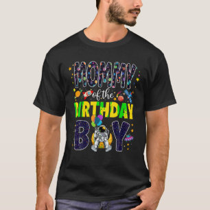 Camiseta Mamá del niño de cumpleaños mamá 2º espacio exteri
