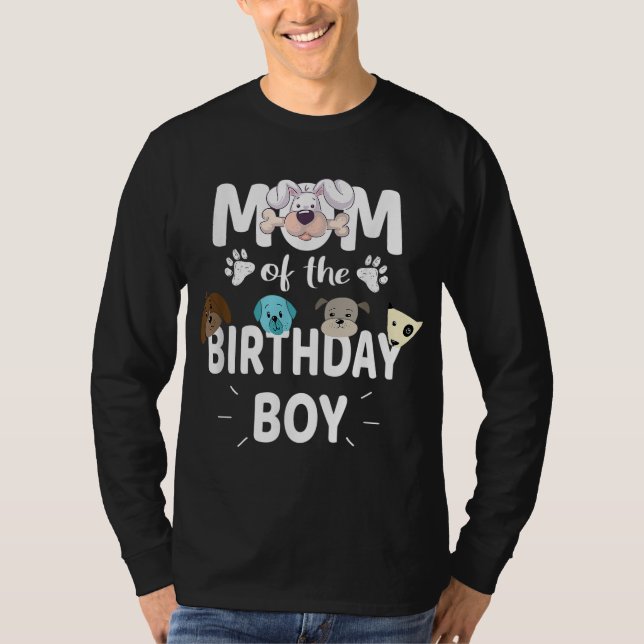 Camiseta Mamá Del Niño De Cumpleaños Perro Fiesta De Los Am (Anverso)