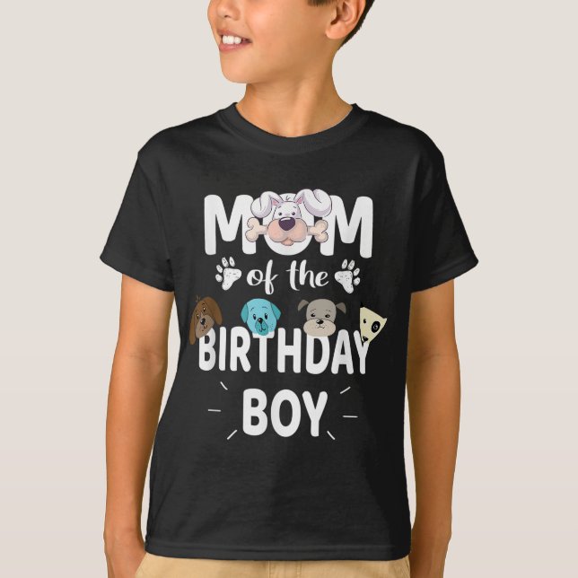 Camiseta Mamá Del Niño De Cumpleaños Perro Fiesta De Los Am (Anverso)
