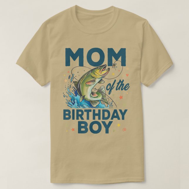 Camiseta Mamá Del Niño De Cumpleaños Pescando Bass De Cumpl (Diseño del anverso)