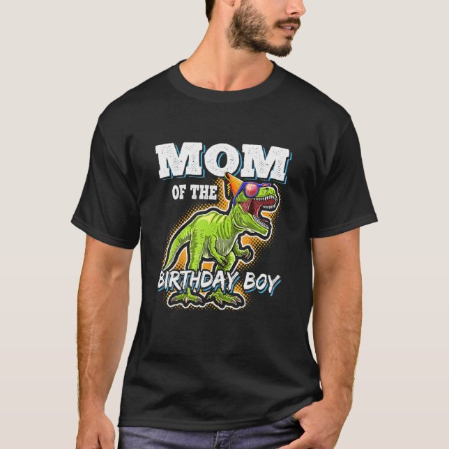 Camiseta Mamá Del Niño De Cumpleaños Que Coincide Con Dinos (Anverso)