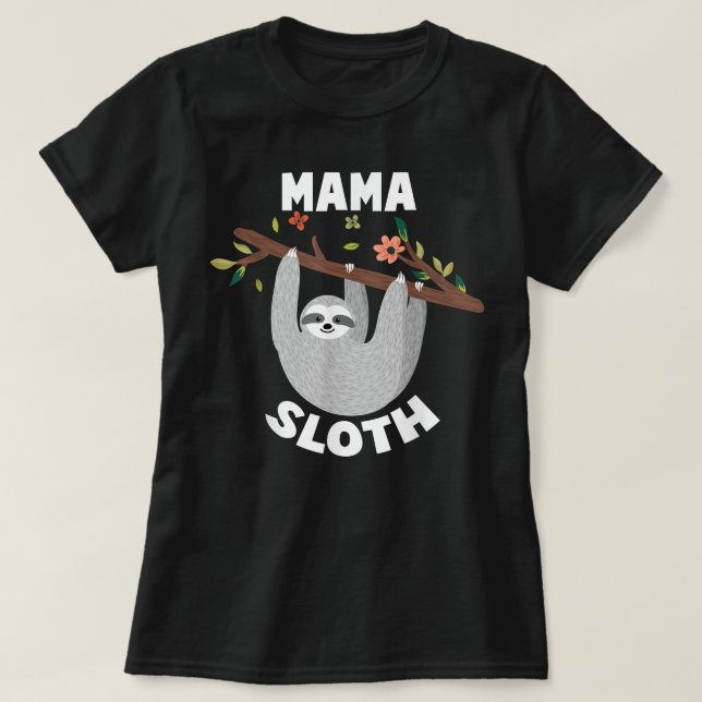 Camiseta Mamá Del Niño De Cumpleaños Sloth Niño Fiesta De D (Diseño del anverso)