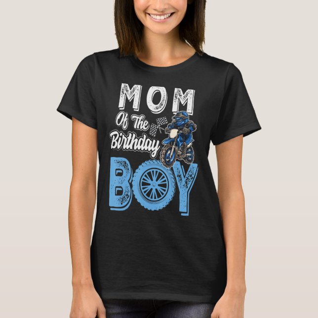 Camiseta Mamá Del Niño De Cumpleaños Sucia Bicicleta B Día  (Anverso)